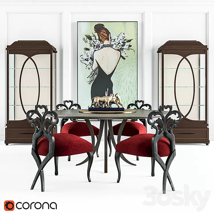Christopher Guy Dining Set 3D Model