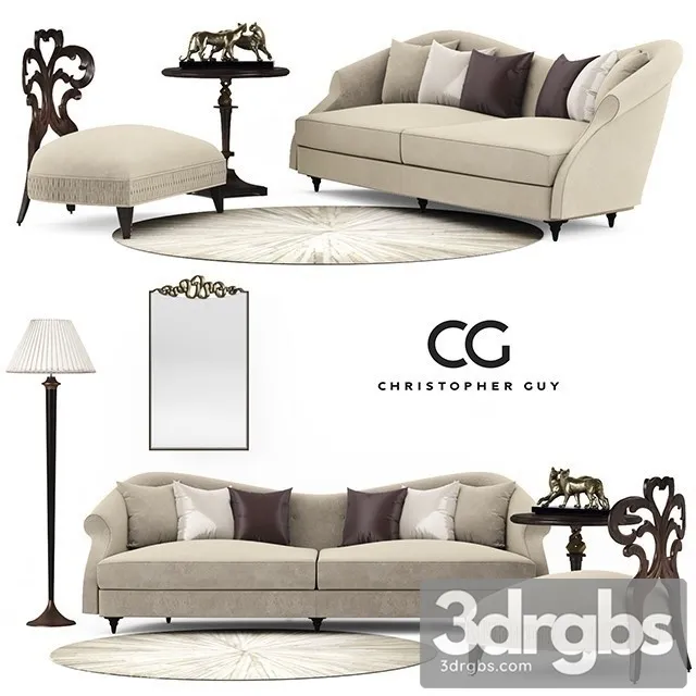 Christopher Guy Sofa Cezanne 3D Model Free