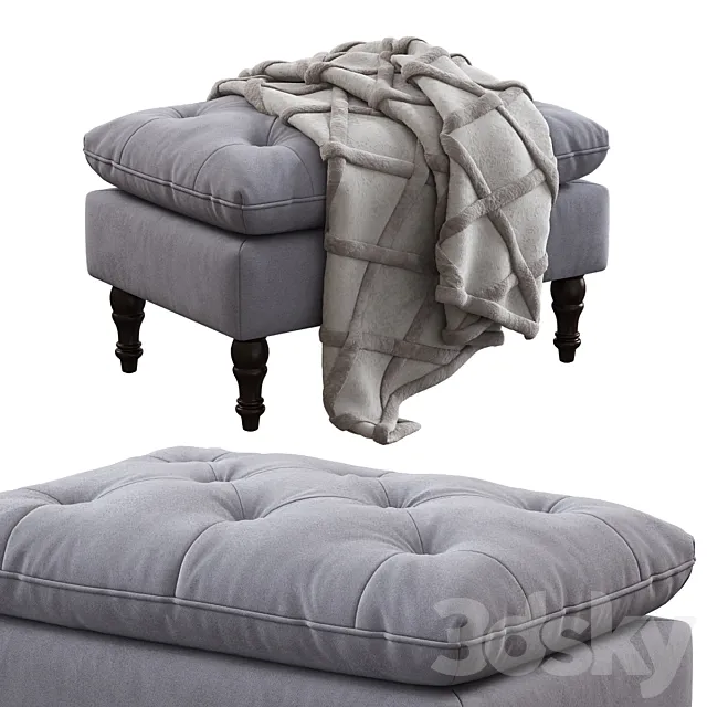 Christopher Knight Home _ Tufted Ottoman 3D Model