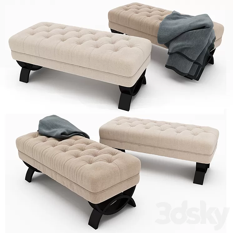 Christopher Knight Home Scarlette Tufted Fabric Ottoman Bench
