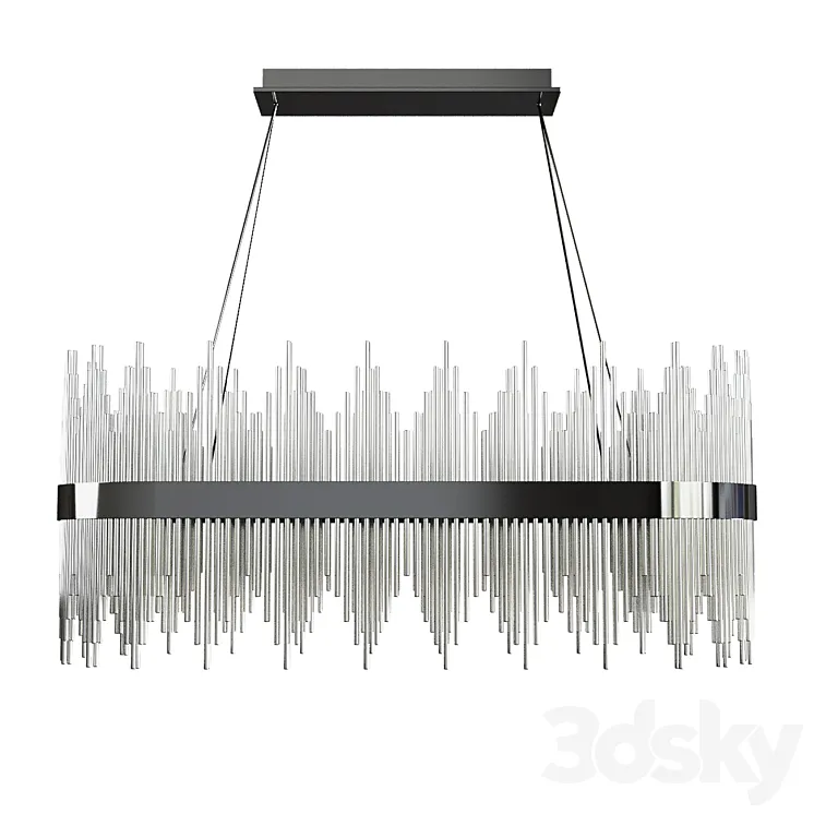 CHROME GLASS CHANDELIER Garda Decor 3D Model Free