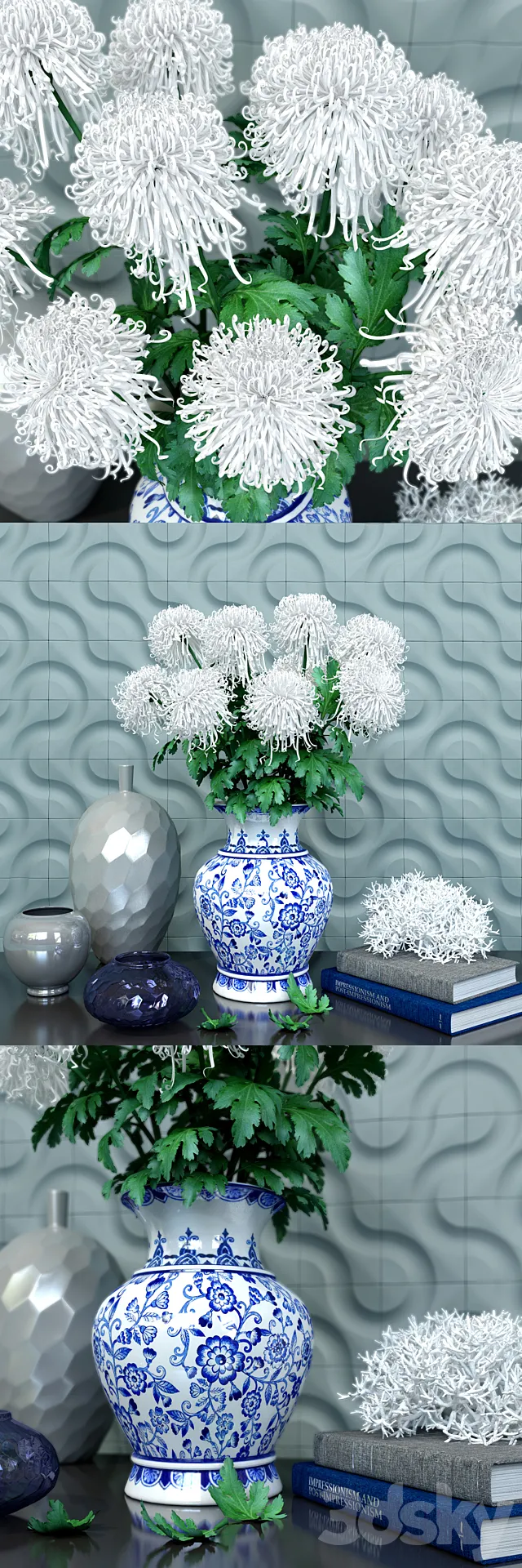 Chrysanthemum curly 3D Model