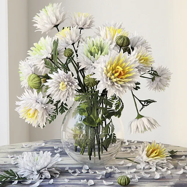 Chrysanthemums 3D Model