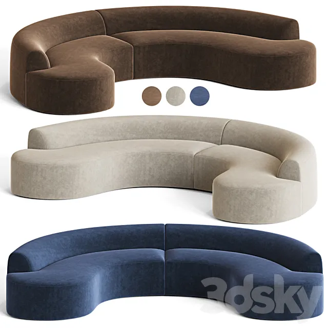 Chubby sectional sofa 3DModel