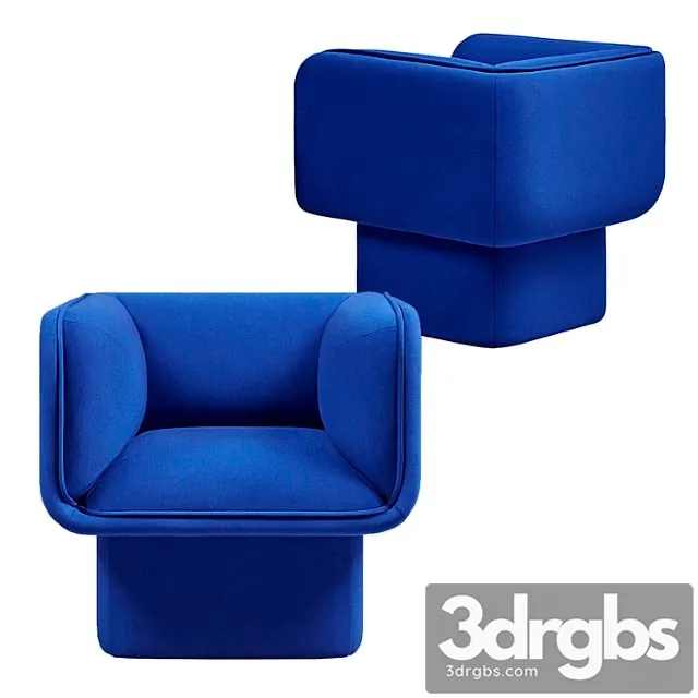 Chunky block-like armchair by mut design 3D Model Free