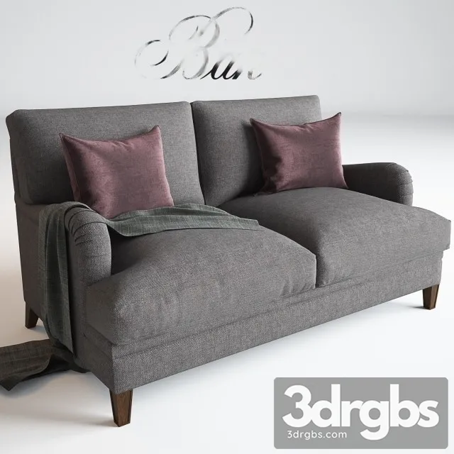 Churchill Loveseat Sofa 01 3D Model Free