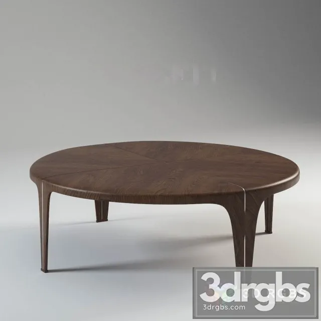 Cicle Wood Table Coffee 3D Model Free
