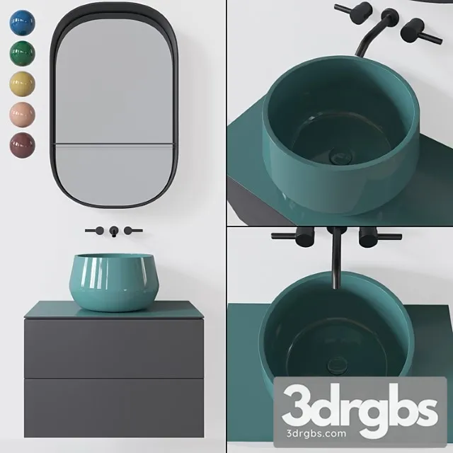 Cielo And Galassia Furniture Set 3D Model Free