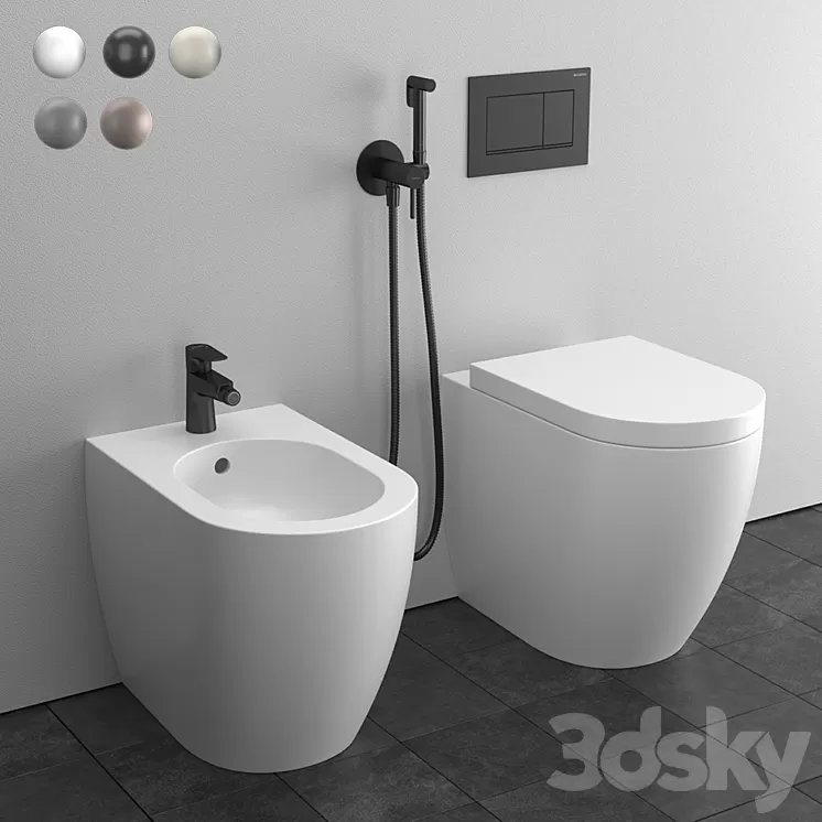 Cielo Smile Back to wall WC / Bidet 3D Model