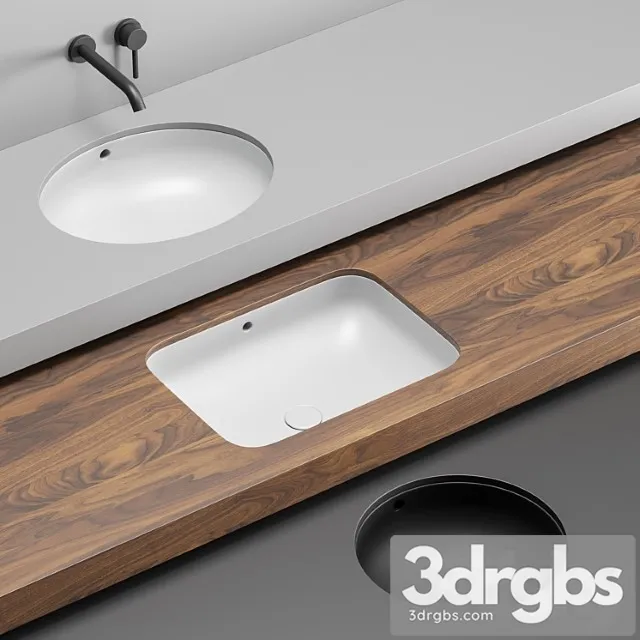 Cielo undercounter washbasin set
