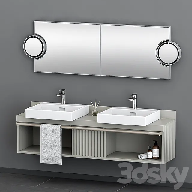 Cielo washbasin with decor 3D Model