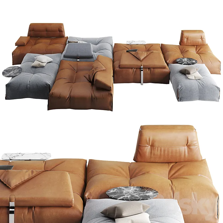 Cierre imbottiti tab sofa 3D Model Free