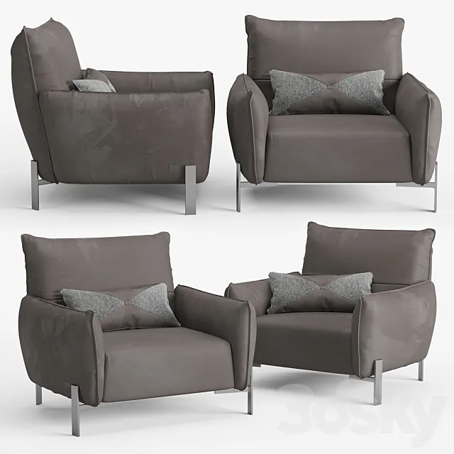 Cierre Imbottiti Tulip armchair 3D Model