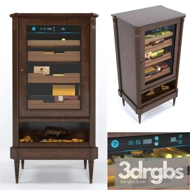 Cigar Cabinet 3D Model Free
