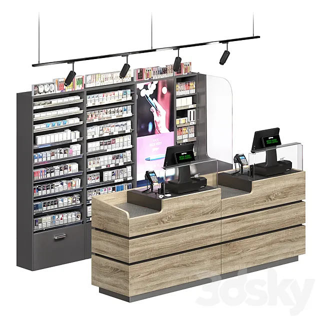 Cigarette stand 2 3D Model