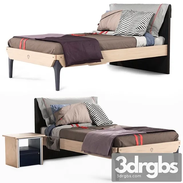 Cilek Jugendzimmer Trio Bett 2 3D Model Free