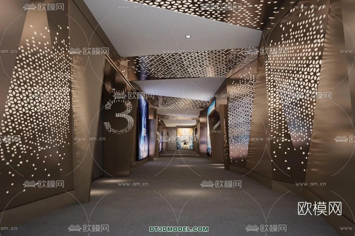 Cinema 3D Scenes - Movie Theater 3D Models - 002