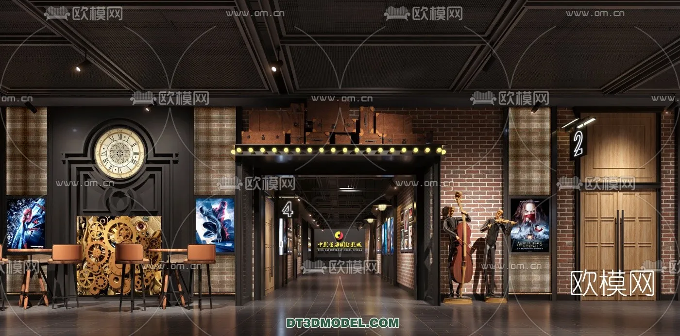 Cinema 3D Scenes - Movie Theater 3D Models - 010