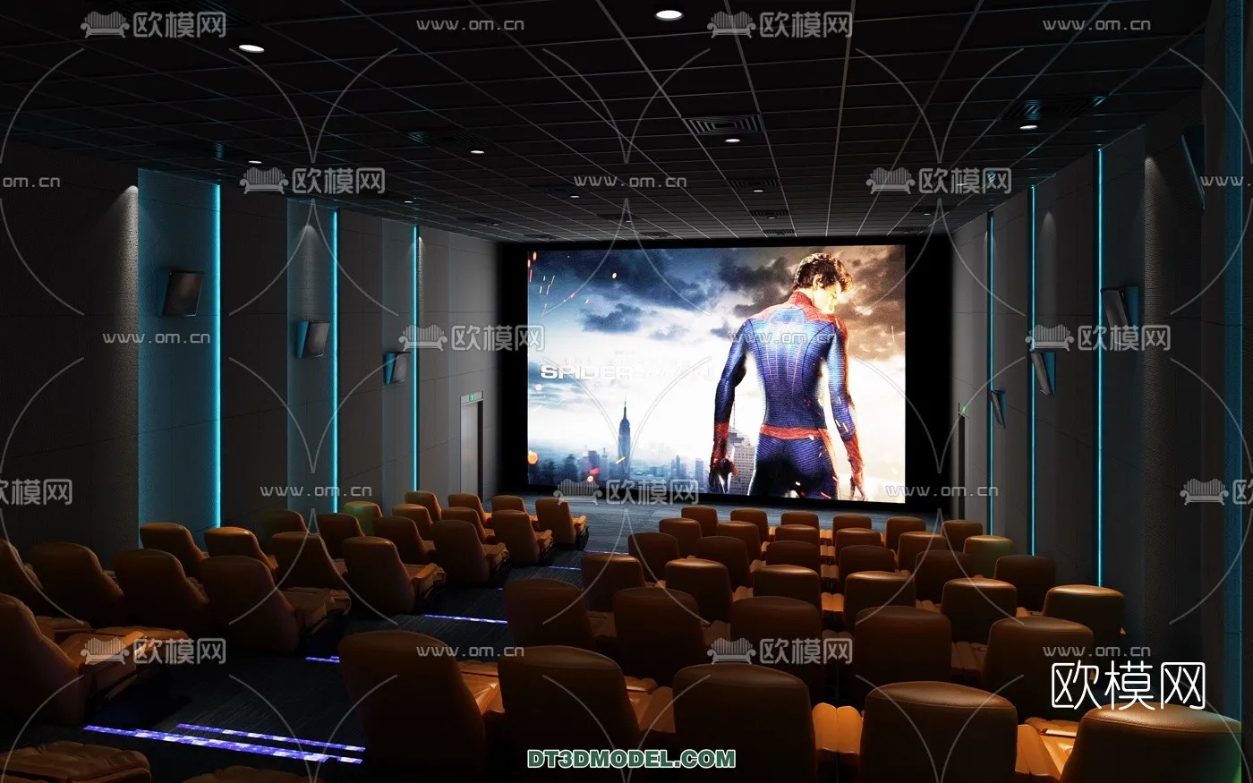 Cinema 3D Scenes - Movie Theater 3D Models - 013
