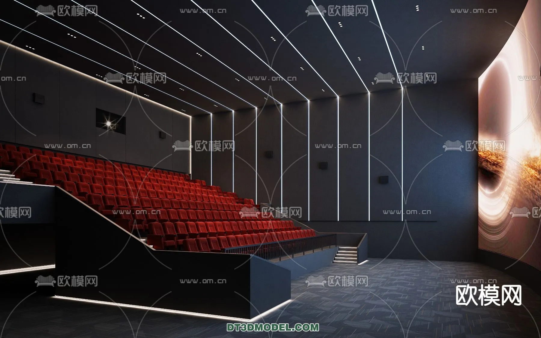 Cinema 3D Scenes - Movie Theater 3D Models - 017