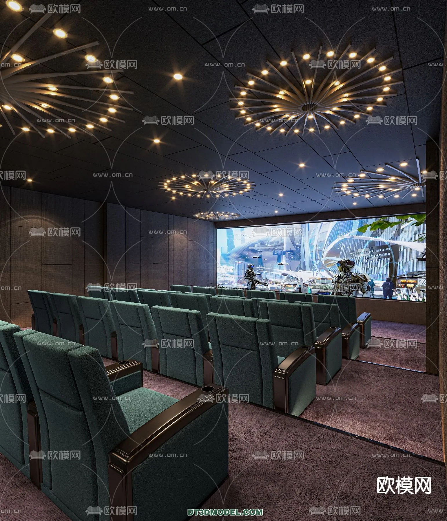 Cinema 3D Scenes - Movie Theater 3D Models - 023
