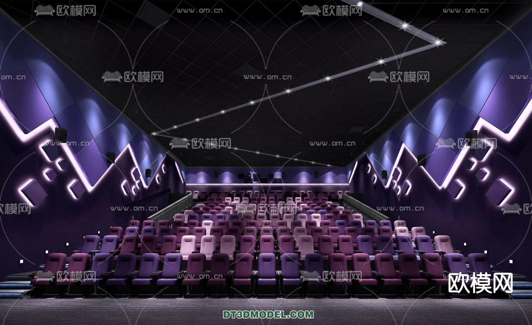 Cinema 3D Scenes - Movie Theater 3D Models - 024
