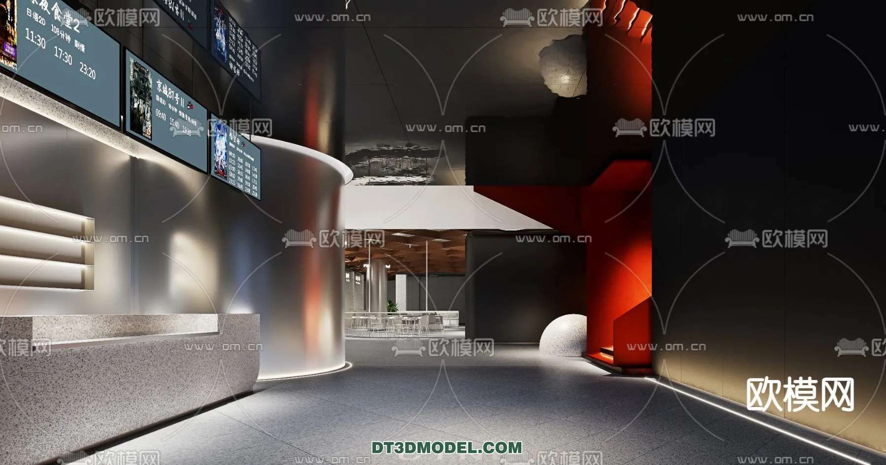 Cinema 3D Scenes - Movie Theater 3D Models - 028