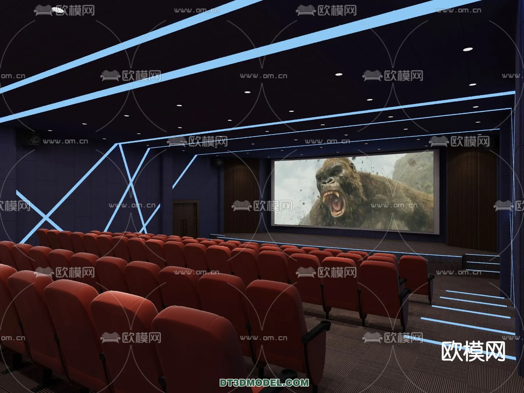 Cinema 3D Scenes - Movie Theater 3D Models - 030