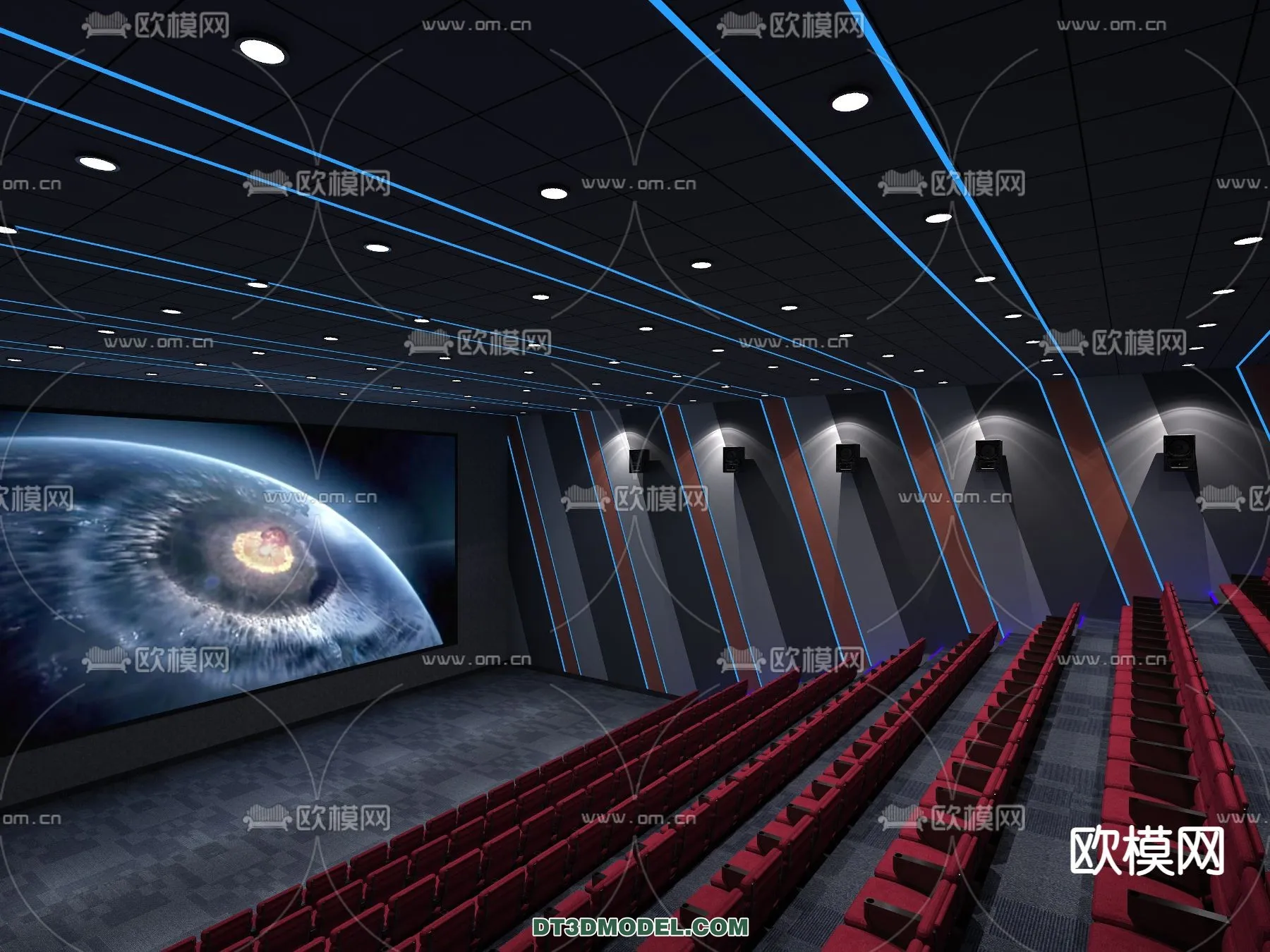 Cinema 3D Scenes - Movie Theater 3D Models - 032
