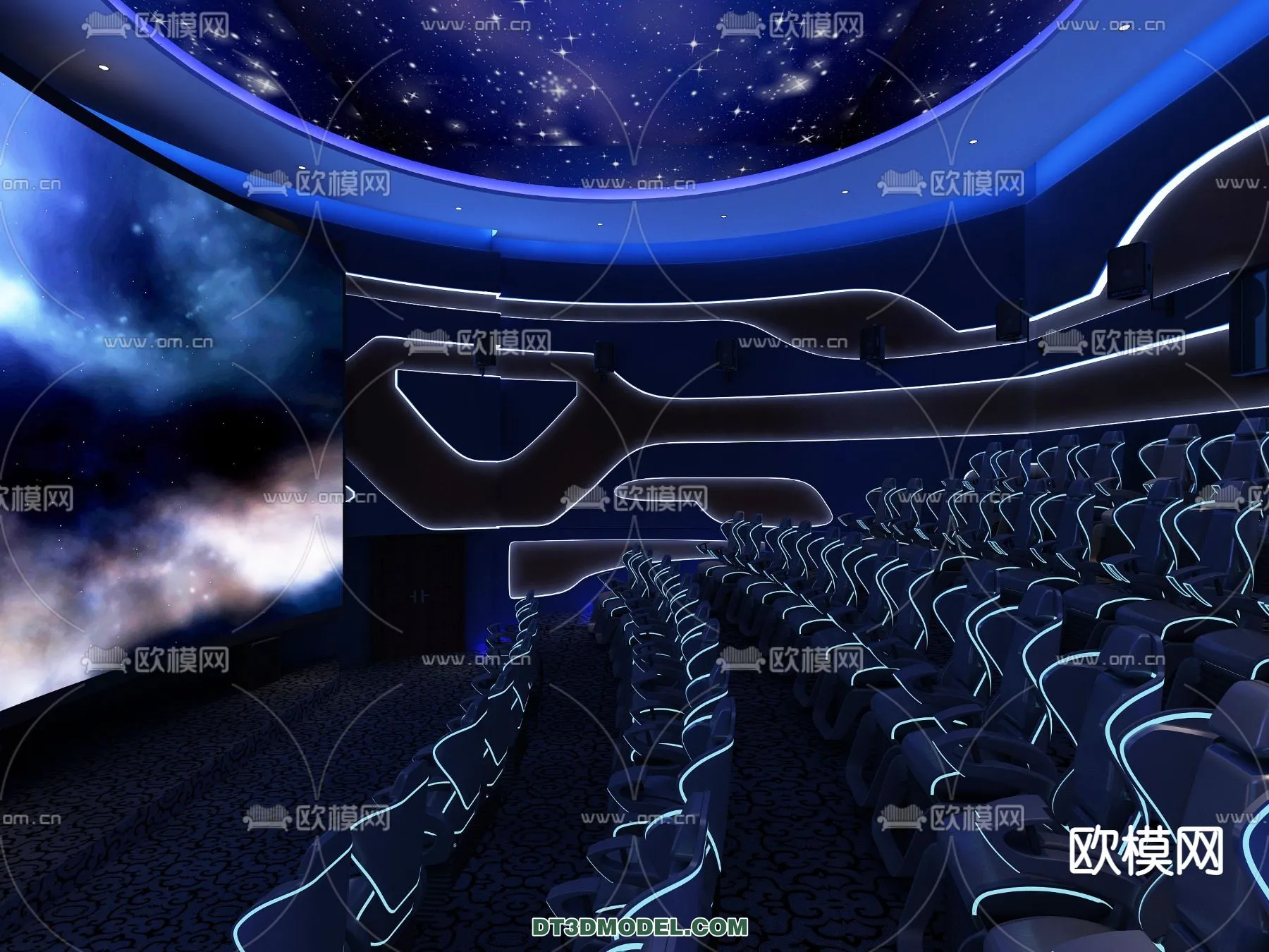 Cinema 3D Scenes - Movie Theater 3D Models - 035