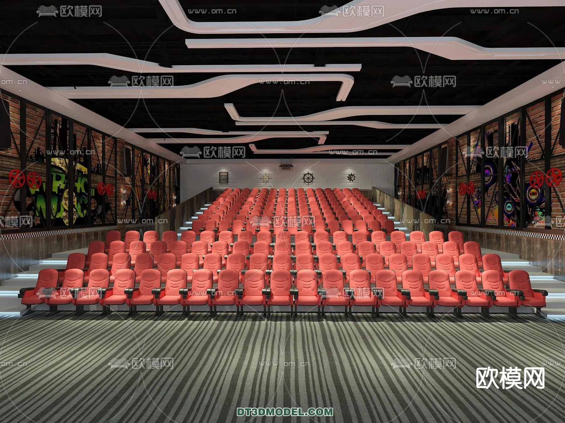 Cinema 3D Scenes - Movie Theater 3D Models - 037