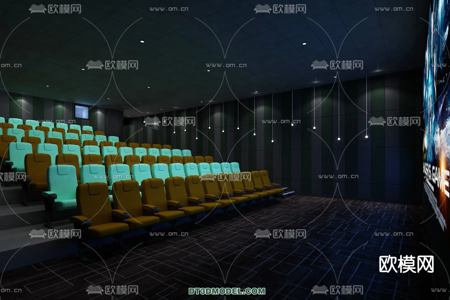 Cinema 3D Scenes - Movie Theater 3D Models - 040