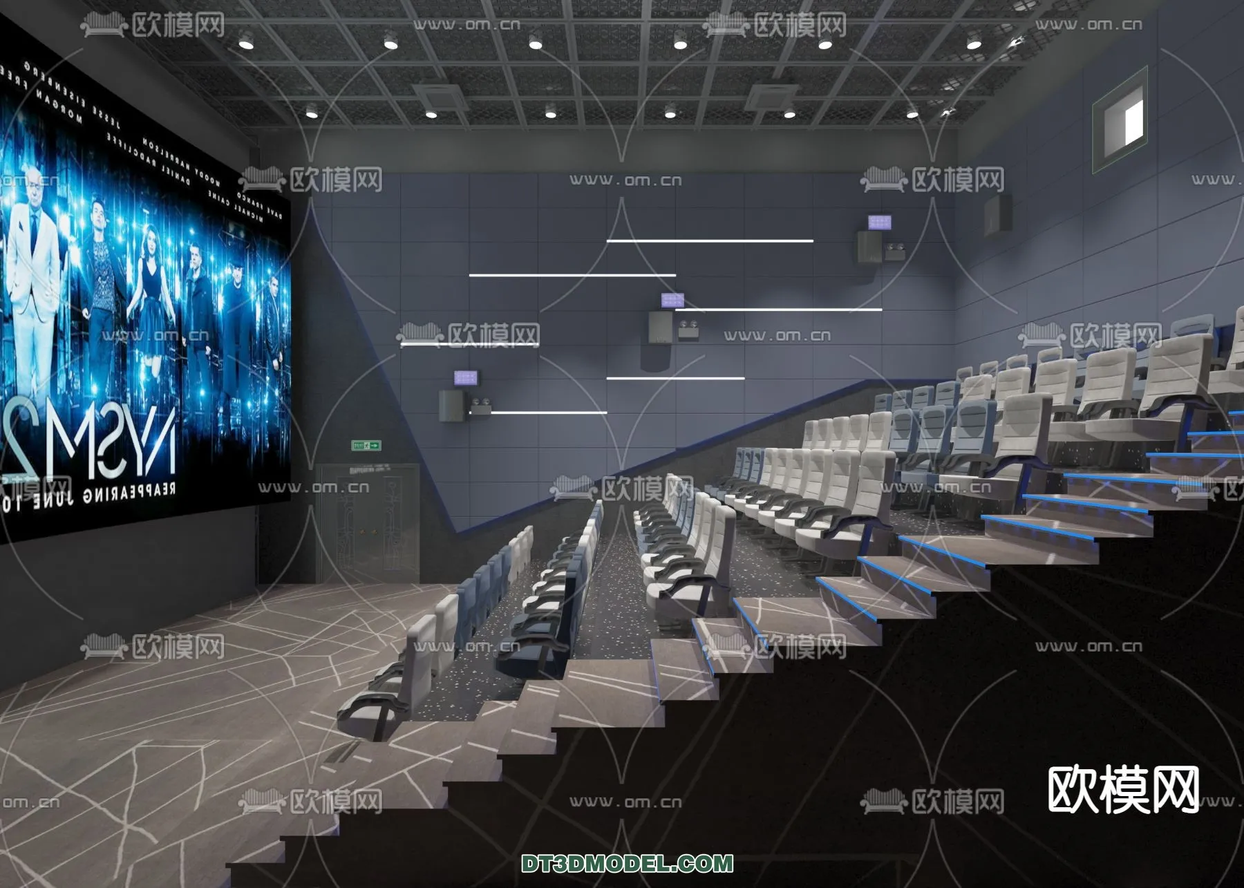 Cinema 3D Scenes - Movie Theater 3D Models - 041