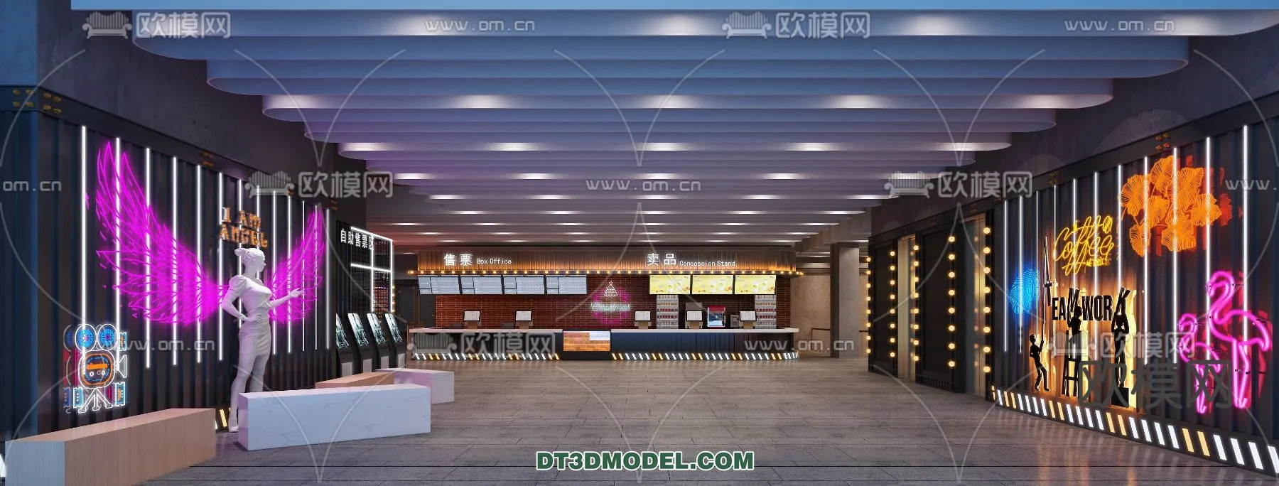 Cinema 3D Scenes - Movie Theater 3D Models - 044