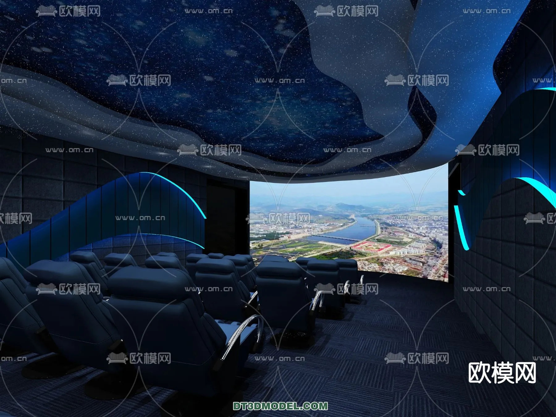 Cinema 3D Scenes - Movie Theater 3D Models - 049