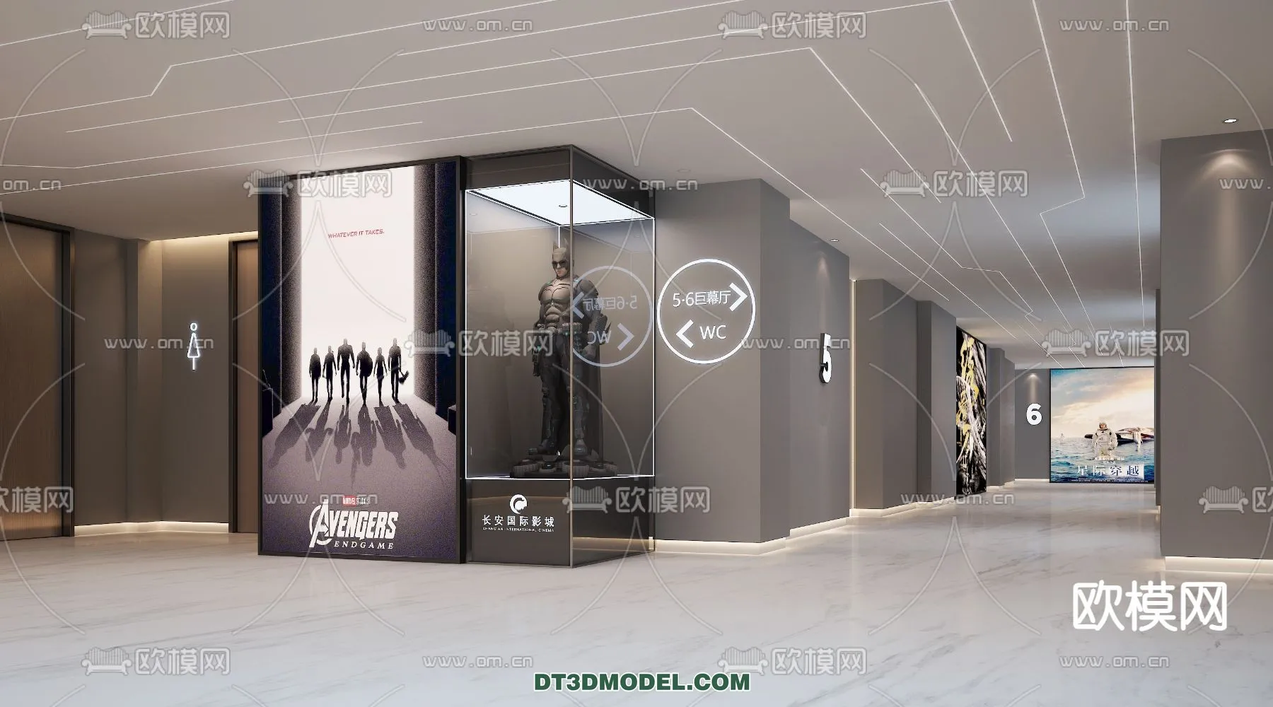 Cinema 3D Scenes - Movie Theater 3D Models - 054