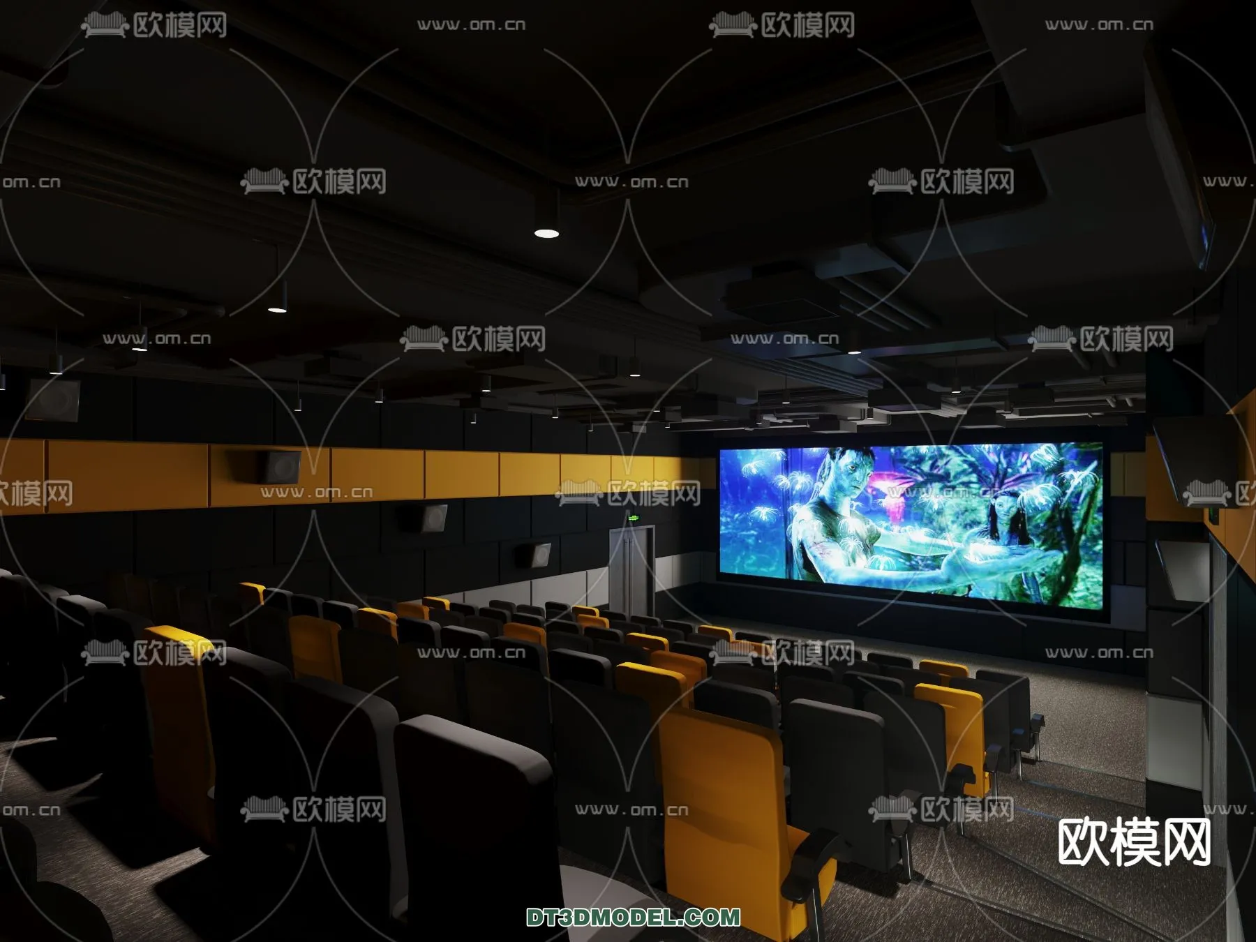 Cinema 3D Scenes - Movie Theater 3D Models - 068