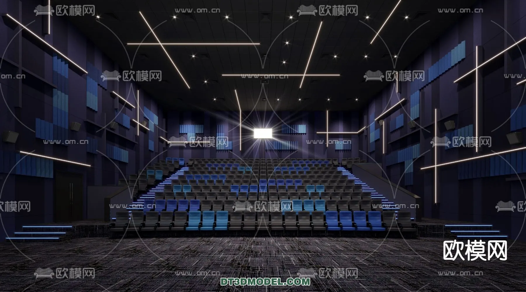Cinema 3D Scenes - Movie Theater 3D Models - 069