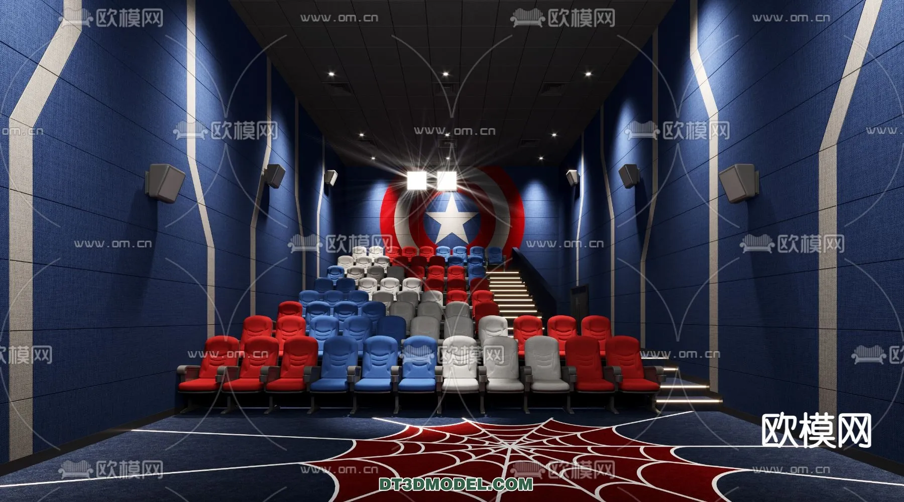 Cinema 3D Scenes - Movie Theater 3D Models - 077