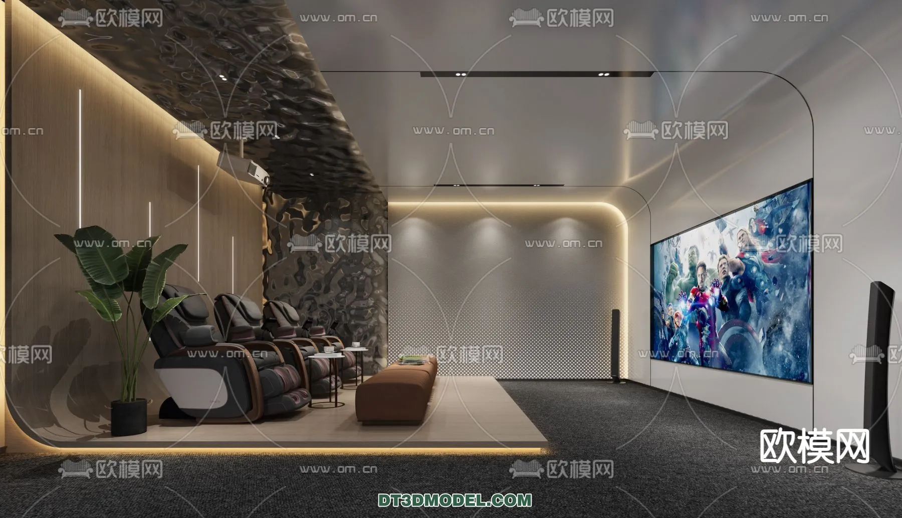 Cinema 3D Scenes - Movie Theater 3D Models - 080