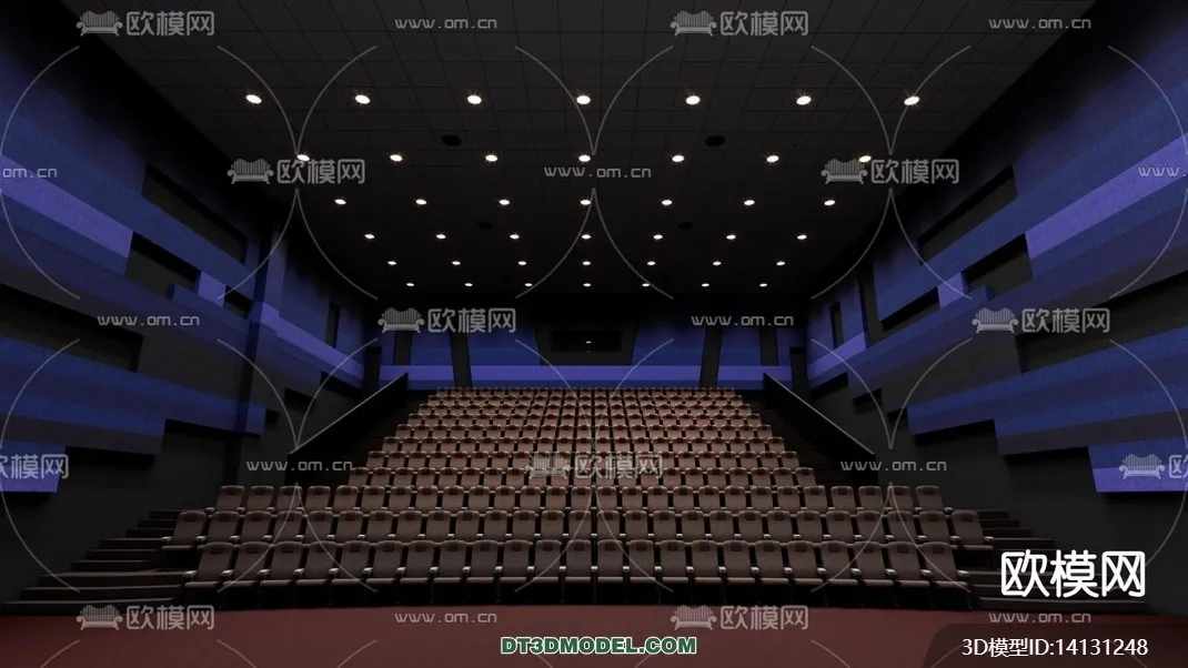 Cinema 3D Scenes - Movie Theater 3D Models - 085