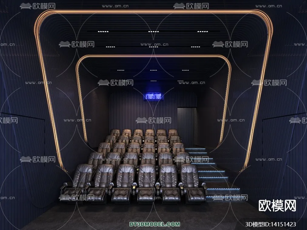 Cinema 3D Scenes - Movie Theater 3D Models - 086