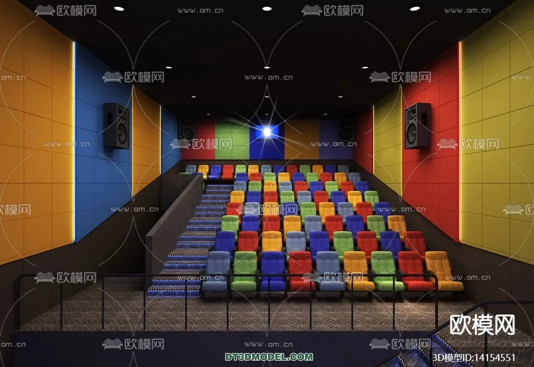 Cinema 3D Scenes - Movie Theater 3D Models - 087