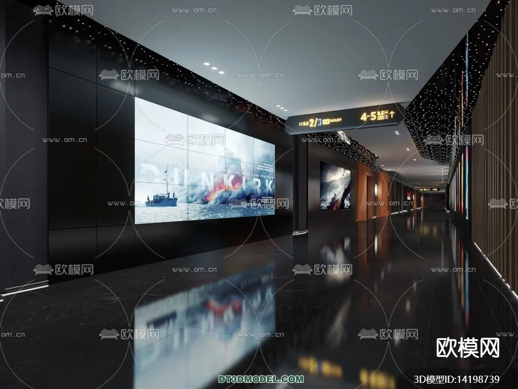 Cinema 3D Scenes - Movie Theater 3D Models - 090