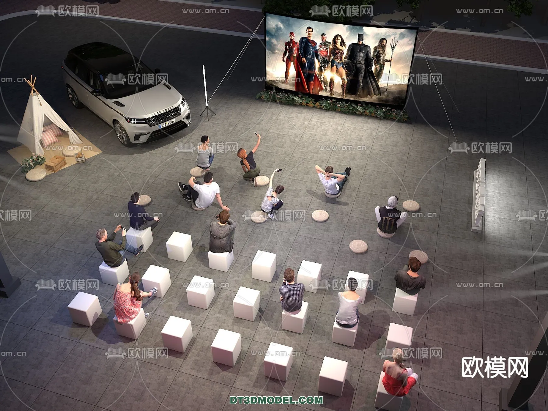 Cinema 3D Scenes - Movie Theater 3D Models - 101