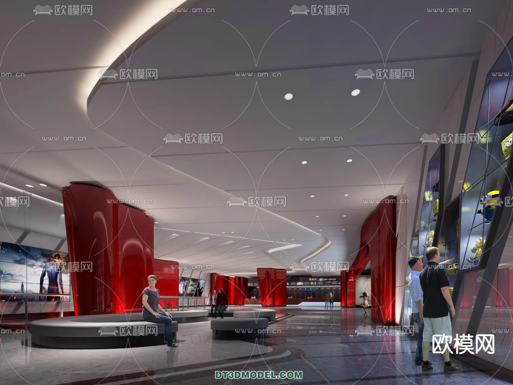 Cinema 3D Scenes - Movie Theater 3D Models - 102