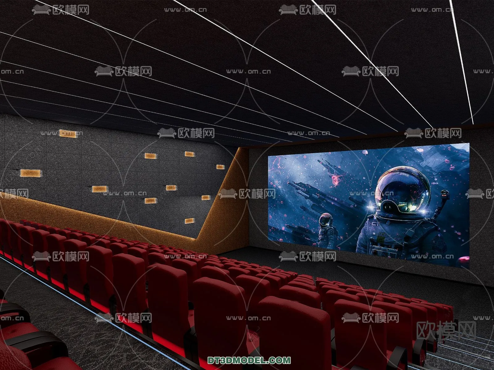Cinema 3D Scenes - Movie Theater 3D Models - 103