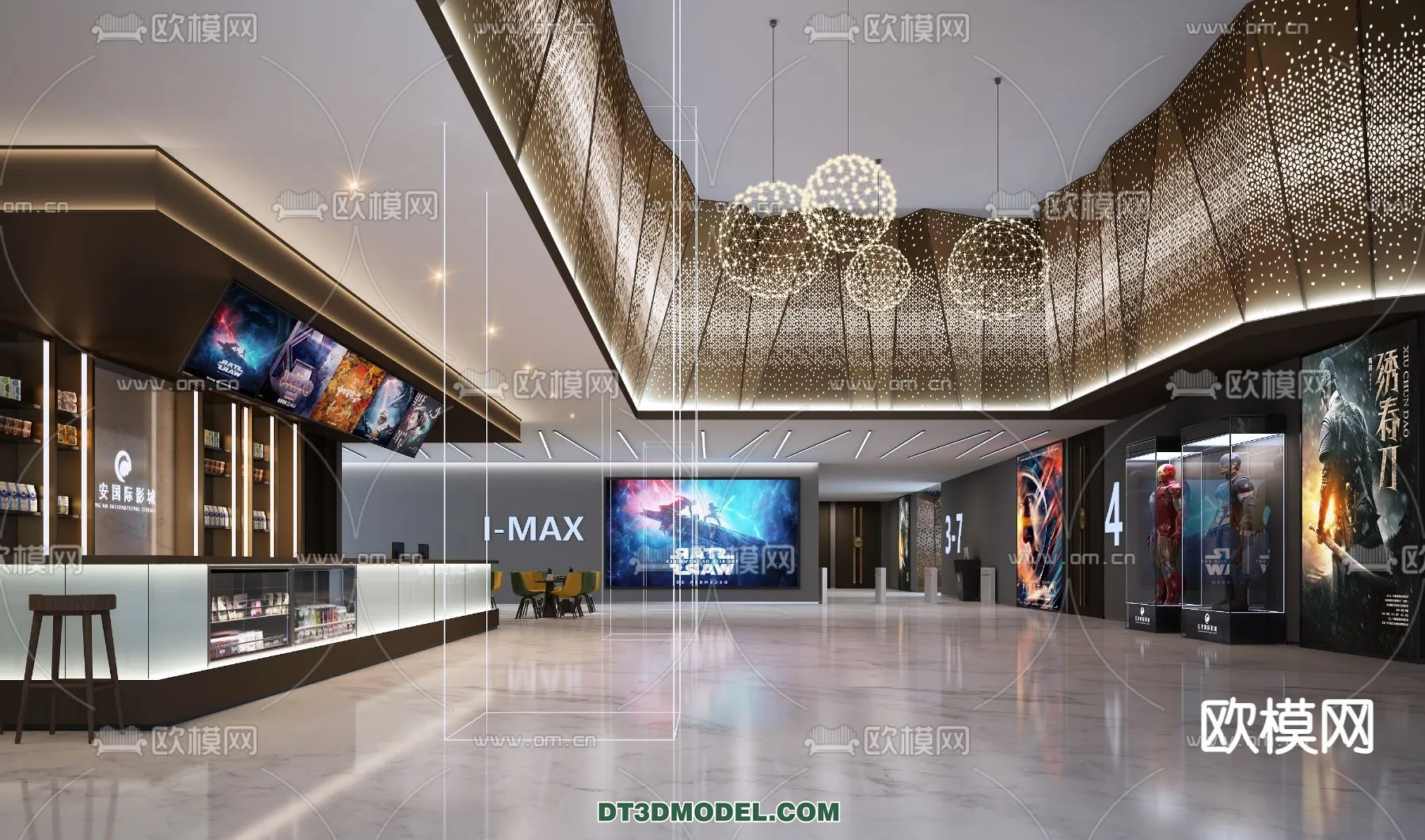 Cinema 3D Scenes - Movie Theater 3D Models - 106