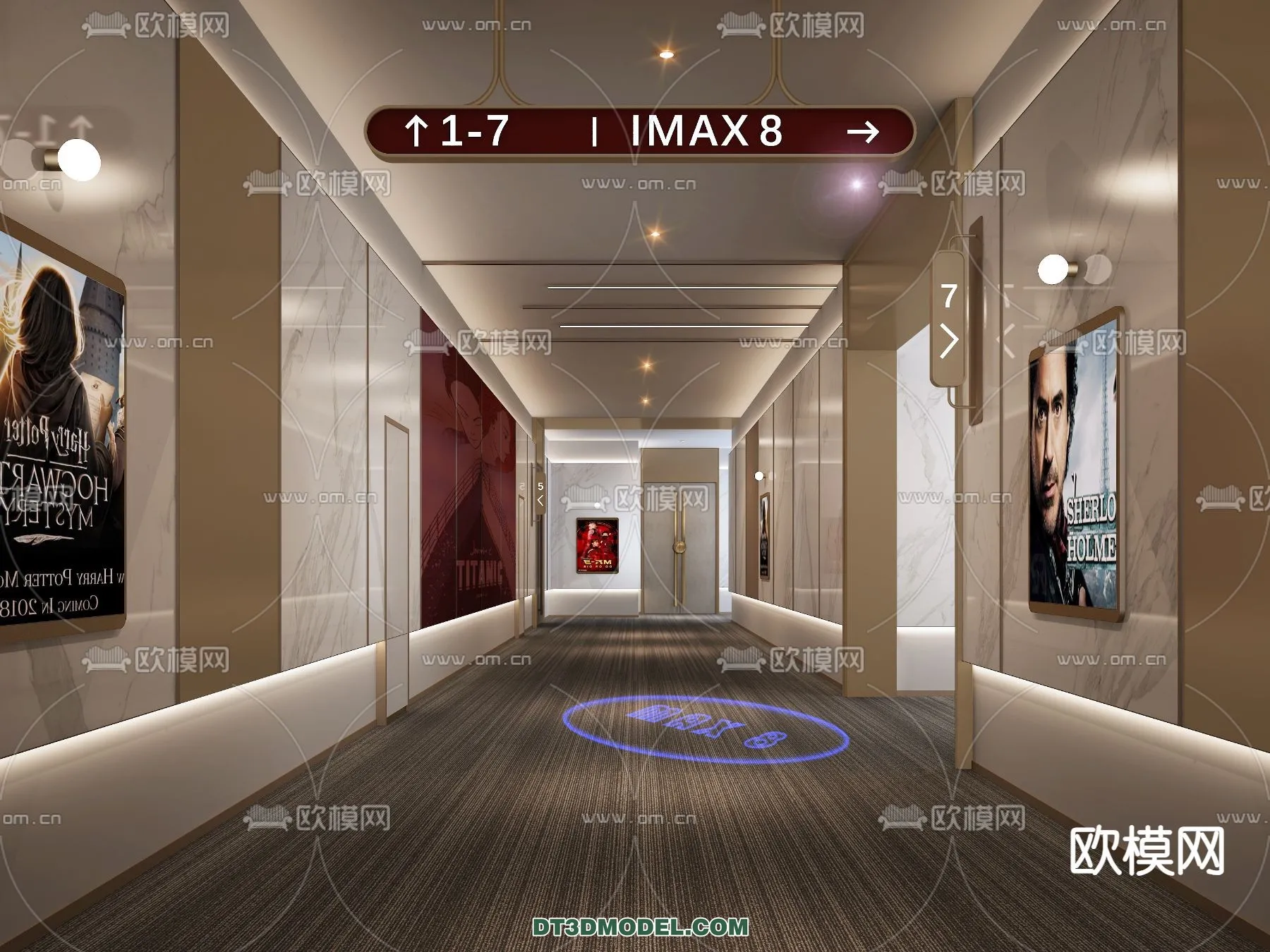 Cinema 3D Scenes - Movie Theater 3D Models - 108