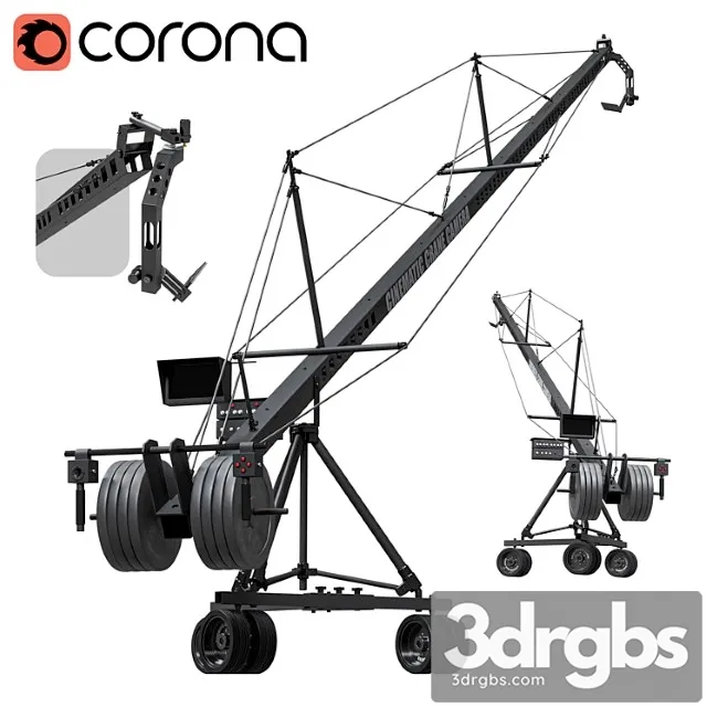 Cinematic Crane Camera Black 2 3D Model Free